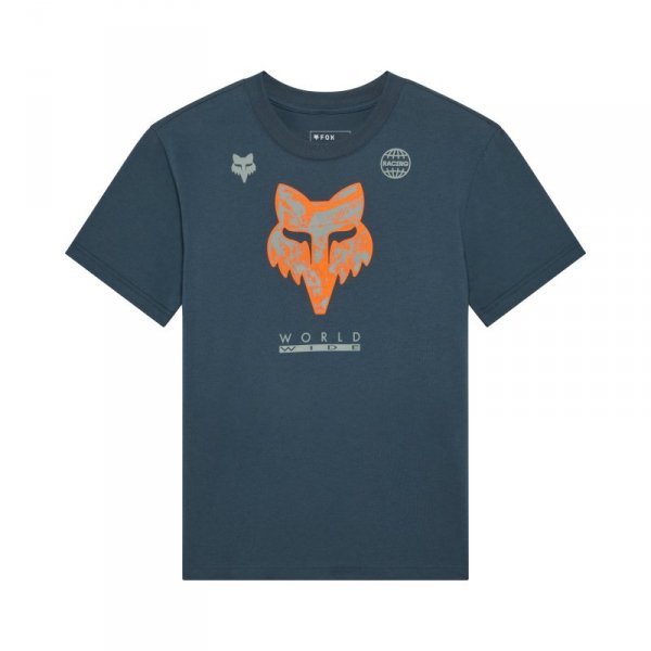 T-SHIRT DAMSKI FOX IMAGE PRINT DEEP COBALT L