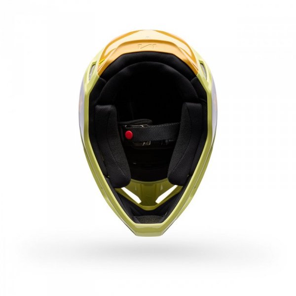 KASK MOTOCYKLOWY FOX V1 IMAGE PRINT PURPLE YELLOW L