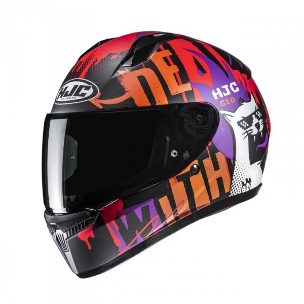 KASK MOTOCYKLOWY HJC C10 FOP BLACK RED M