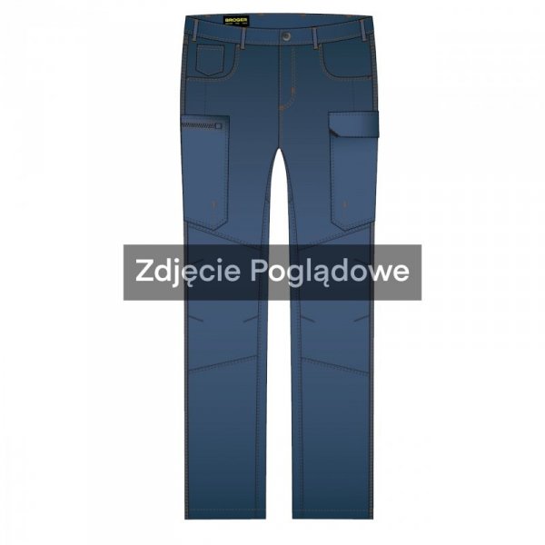 JEANSY MOTOCYKLOWE BROGER BRONX WASHED BLUE 36/32