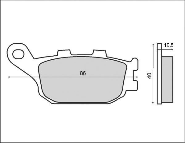 Brenta klocki hamulcowe tył Honda NT 650 Deauville (98-01) 