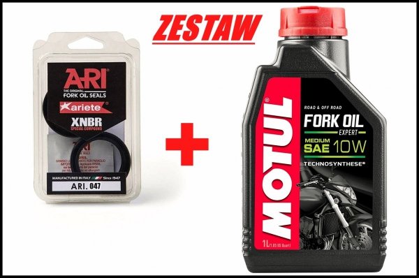 ARIETE USZCZELNIACZE OLEJOWE PRZEDNIEGO ZAWIESZENIA + OLEJ / SUZUKI SV650 S 06-09