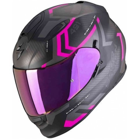 SCORPION KASK EXO-491 SPIN MATT BK-PINK