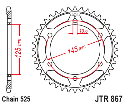 DID JT zestaw napędowy Yamaha TDM850 (96-98)