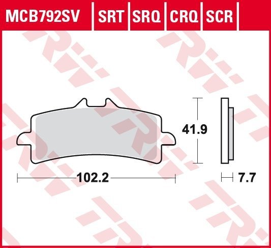 TRW klocki hamulcowe przód Ducati V4 S - Streetfighter 1100 (20-)