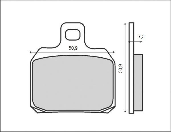 Brenta klocki hamulcowe tył Aprilia SL 1000 Falco ( 00-04)