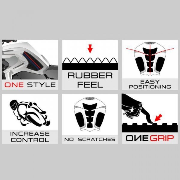 ONEDESIGN Grip Boczny HDR CB500X 16-23 HONDA transparentny