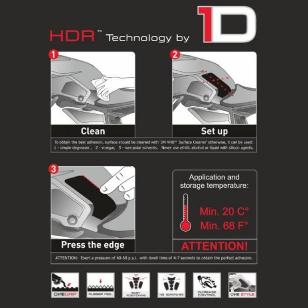 ONEDESIGN Grip Boczny HDR V STROM 650ABS/XT XT ABS/ XT ADV 17-24 SUZUKI czarny