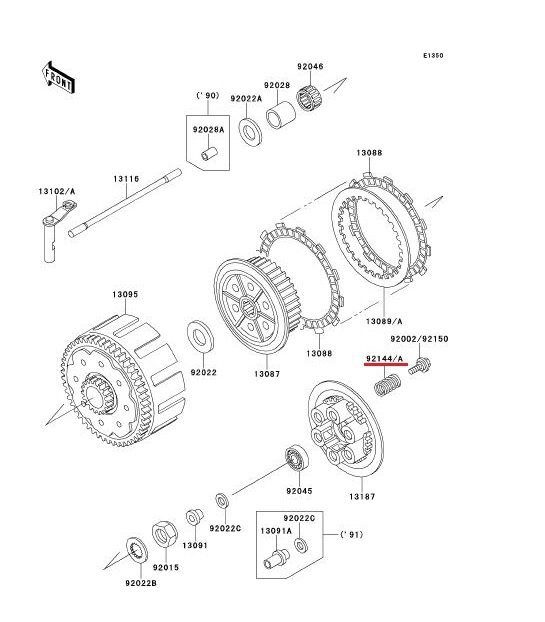 NEWFREN Sprężyny Sprzęgłowe 6 SZT. HONDA CB 750 Seven Fifty (92-02)
