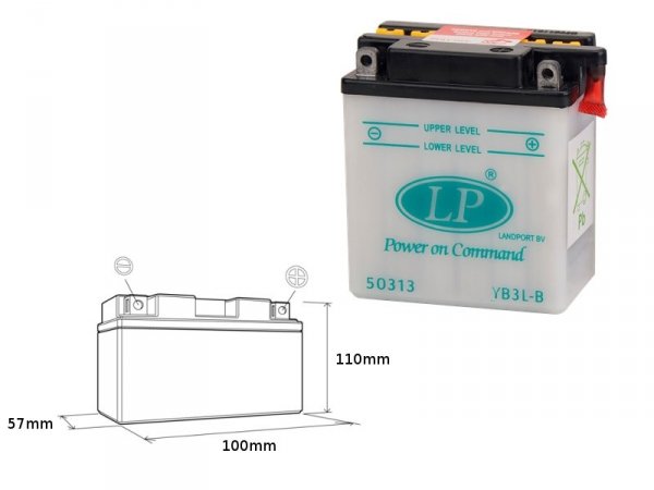 LANDPORT Yamaha DT 80 LC/LCII (83-96) akumulator motocyklowy bez elektrolitu 
