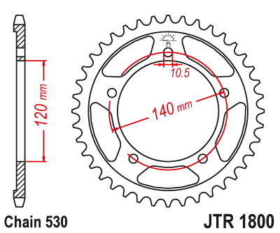 DID JT zestaw napędowy Triumph 955 Tiger / 01-04