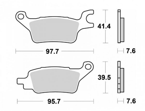 SBS KLOCKI HAMULCOWE KH... STREET STANDART CERAMIC PASUJE DO: YAMAHA CYGNUS RAY-ZR 125 23-25 , PRZÓD