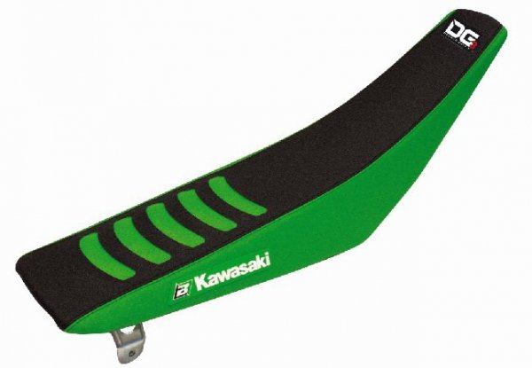 BLACKBIRD POKROWIEC / POSZYCIE NA SIEDZENIE KAWASAKI KXF 250 09-12, KXF 450 09-11 DOUBLE GRIP 3 KOLOR CZARNY ZIELONY