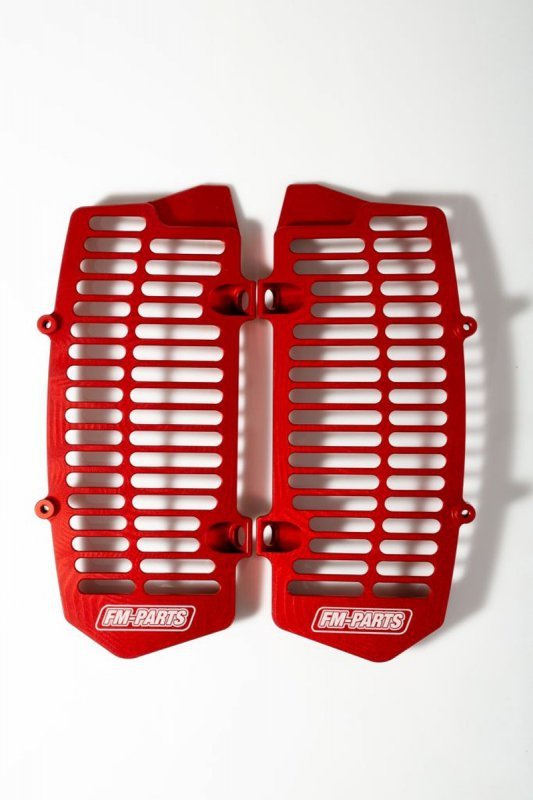 FM-PARTS OSŁONY CHŁODNICY (KRATKI) ALUMINIUM KTM/HUSQVARNA 20-23 KOLOR CZERWONY
