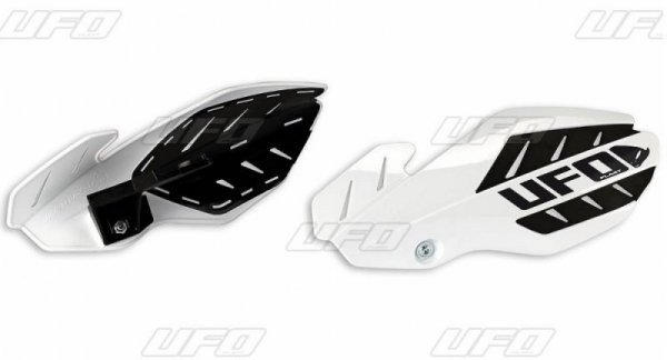UFO OSŁONY RĄK (HANDBARY) FLAME KAWASAKI KXF 250/450 13-17, KOLOR BIAŁY/CZARNY (Z MOCOWANIAMI) - ZASTĄPIONY PRZEZ PM01652041 + P