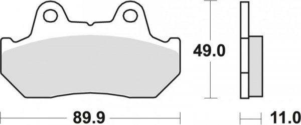 TRW ZF KLOCKI HAMULCOWE KH69/3 SINTER STREET HONDA CBR 600 / XL 600 V 87-90, CX 650 / TURBO 83-85, CB 750 / CB 900 BOLDOR 81-83,