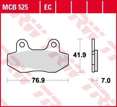 TRW ZF KLOCKI HAMULCOWE KH86 ORGANIC HONDA NSR 50 89-96, NSR 80 87-92, FS 125 SONIC 03-, PRZÓD (PROMOCJA)