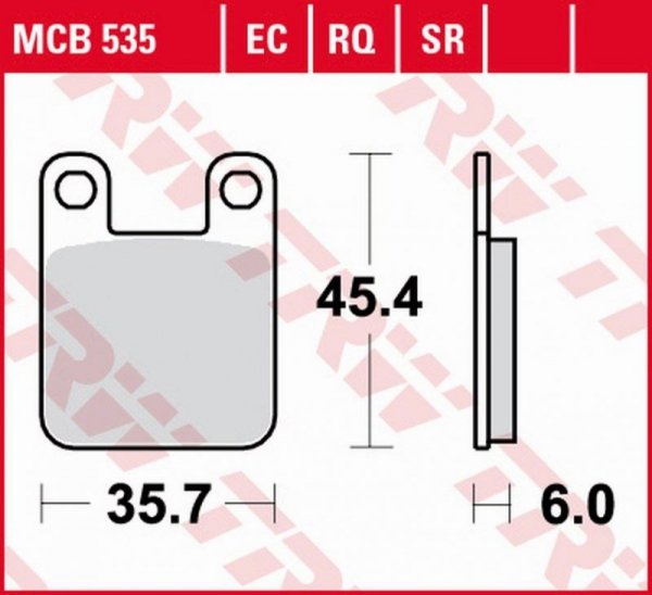 TRW ZF KLOCKI HAMULCOWE KH115 ORGANIC KTM SX 60 / 65 98-01, SUZUKI AY 50 97-06, YAMAHA TZR 50 03-, PRZÓD / TYŁ