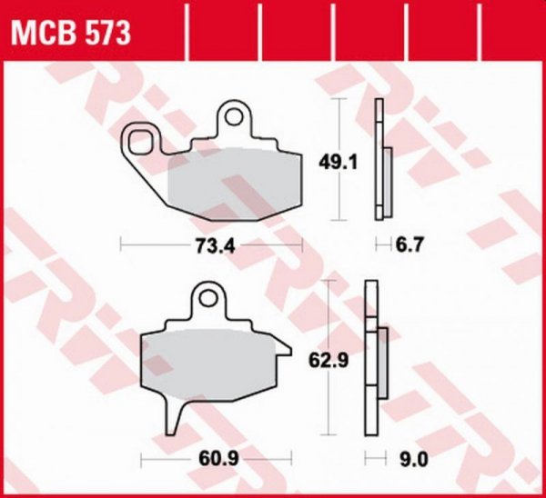 TRW ZF KLOCKI HAMULCOWE KH130 ORGANIC KAWASAKI KX 125/250/500 87-88, KLR 650 87-88, PRZÓD