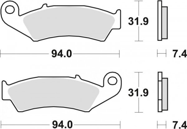 TRW ZF KLOCKI HAMULCOWE KH125 SPIEK METALICZNY SINTER OFFROAD (WYCZYNOWE) HONDA CR 125 / 250 87-94, NX / XR 250 88-95, CR 500 87