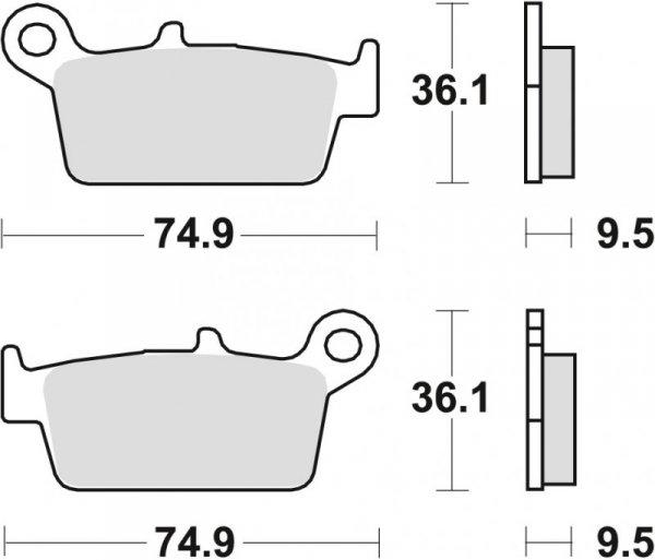 TRW ZF KLOCKI HAMULCOWE KH131 ORGANIC HONDA CRF 230 08-10, XR 250 88-97, XR 600 91-99, YAMAHA WR 125 98-07, TYŁ