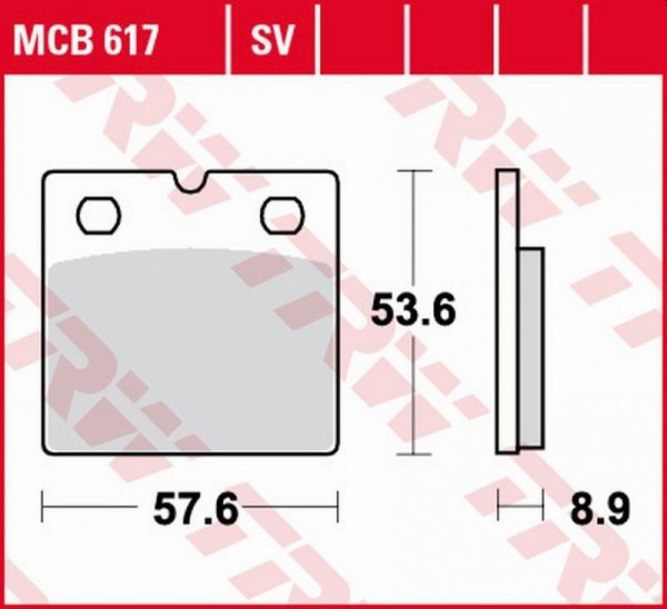 TRW ZF KLOCKI HAMULCOWE KH171 SINTER STREET BMW R65 89-93, K75 S/RT 89-96, R80 /RT 89-95, K100 /RT/RS/LT 88-96 PRZÓD