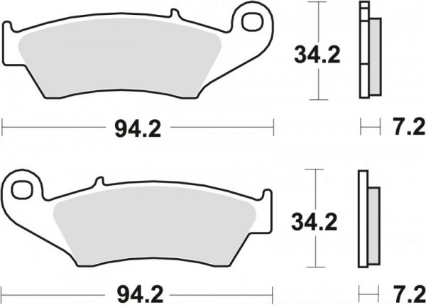 TRW ZF KLOCKI HAMULCOWE KH185 KH389 SINTER OFFROAD HONDA XL 125 03-08, XR 400 96-03, XLV 650 TRANSALP 97-13, XRV 750 AFRICA TWIN