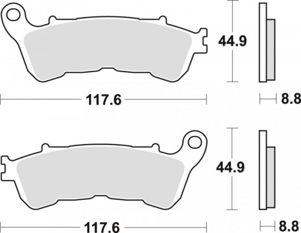 TRW ZF KLOCKI HAMULCOWE KH388 SINTER STREET HONDA CBF 500 04-08, CBF 600 04-15, NT 700 V 06-13, XL 700 V 08-13, XL 1000 V 04-13,