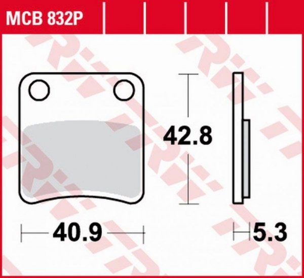TRW ZF KLOCKI HAMULCOWE (HAMULEC POSTOJOWY) KH257/2 ORGANIC BMW C 650 11-, C-EVOLUTIONE 14-, HONDA FJS 400 09-16, FJS 600 03-16,