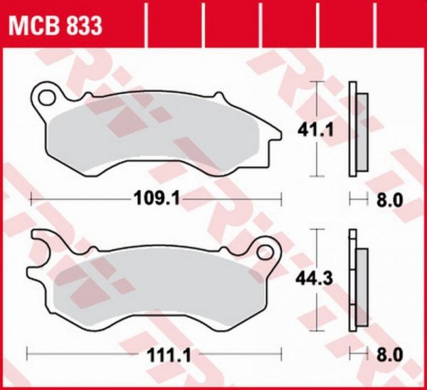 TRW ZF KLOCKI HAMULCOWE KH603 SINTER HONDA NSC 50/110 12-, PCX 125/150 10-, KYMCO PEOPLE 125 16-, PEUGEOT DJANGO 50/125/150 14-,