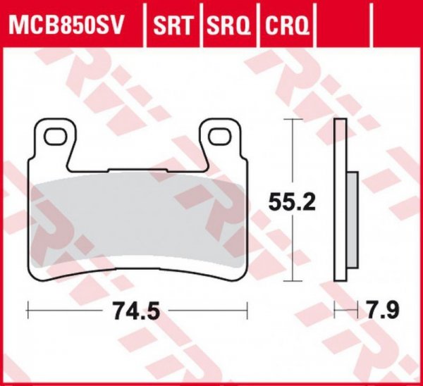 TRW ZF KLOCKI HAMULCOWE KH296 CARBON RACING KAWASAKI ZX-6R NINJA 13-, PRZÓD