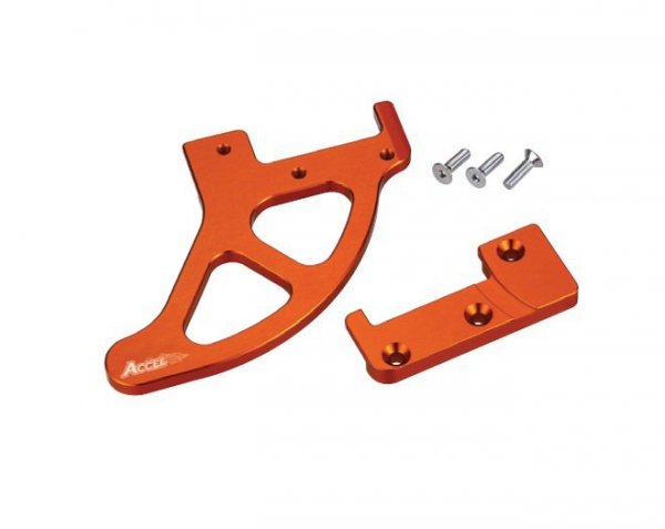 ACCEL OSŁONA ALUMINIOWA TYLNEJ TARCZY HAMULCOWEJ KTM SX/SXF 04-18, EXC/EXCF 04-19 KOLOR POMARAŃCZOWY