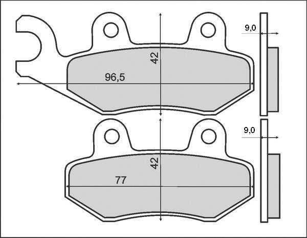  Brenta klocki hamulcowe Honda CA 125 Rebel  (95 - 96)
