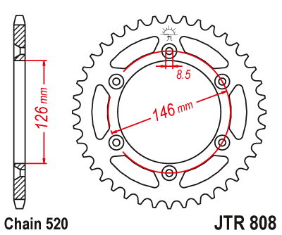 DID JT zestaw napędowy Suzuki RM 250 (98)