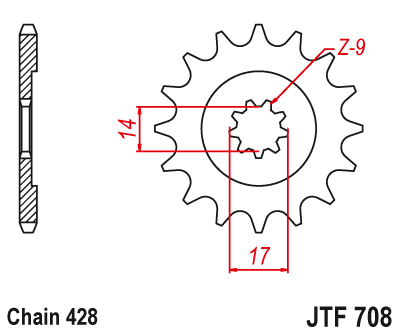  DID JT zestaw napędowy Cagiva 50 Super City 92-96