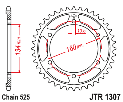 JT Zębatka Tylna Do Honda CBR600 FS SPORT (01-03) , 46 zębów