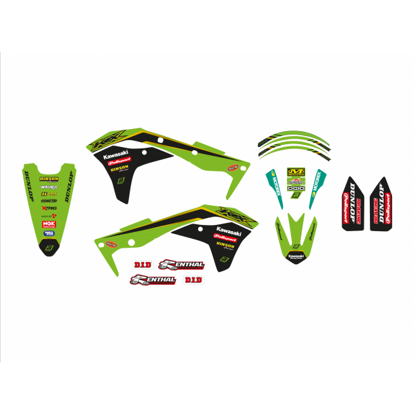 BLACKBIRD KOMPLET NAKLEJEK (OKLEINA) KAWASAKI KXF 250 (17-20) Replica Kawasaki Racing Team 20