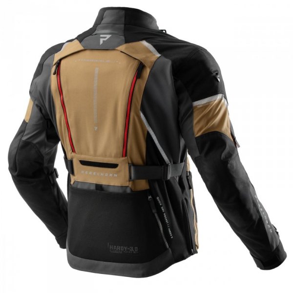 KURTKA MOTOCYKLOWA TEKSTYLNA REBELHORN HARDY 3.0 DESERT GREY RED 3XL