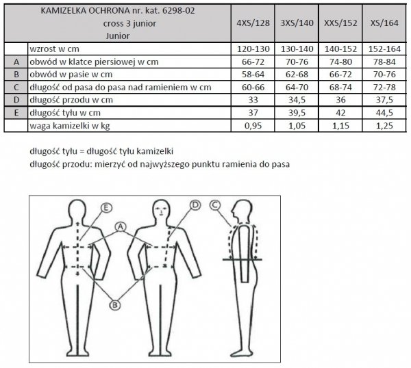 KOMPERDELL Kamizelka ochronna jeździecka cross 3 junior  rozm.152