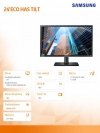 Monitor  24 cale LS24E65KBWW/EN PLS 1920x1200 WUXGA 16:10 1xD-sub 1xDVI    4ms HAS+PIVOT płaski 3Y