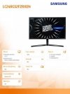 Monitor 23.5 cala LC24RG52FZRXEN VA 1920x1080 FHD 16:9 2xHDMI/1xDP 4 ms (GTG) zakrzywiony 144Hz Gaming 2 lata d2d