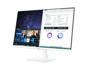 Monitor 27 cali LS27AM501NUXEN VA 1920x1080 FHD 16:9 2xHDMI 8 ms (GTG) głośniki płaski biały SMART