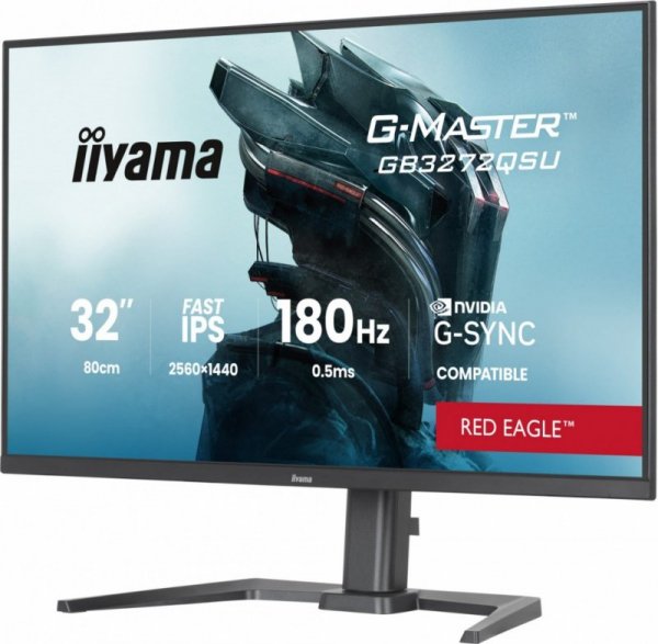 Monitor 31.5 cala GB3272QSU-B1 QHD,IPS,180Hz,2xHDMI,DP,400CD,          2xUSB 3.2 , 2xUSB-C,G-SYNC Compatible, 2x5W, , HAS 150