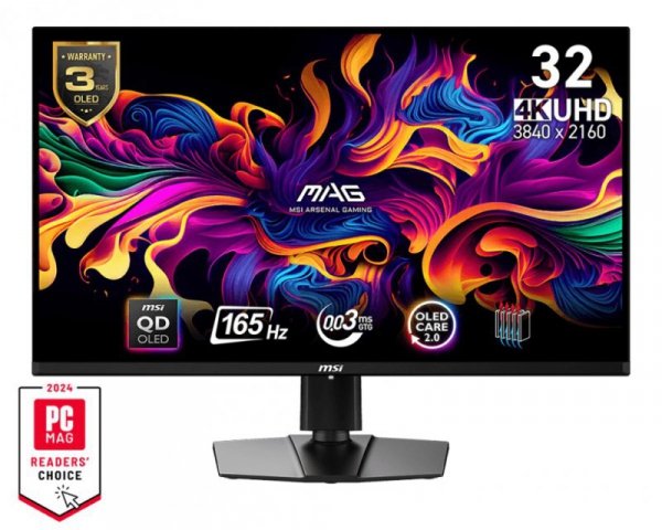 Monitor MAG 321UP QD-OLED 31.5 cala UHD/LED/Flat/165Hz/czarny