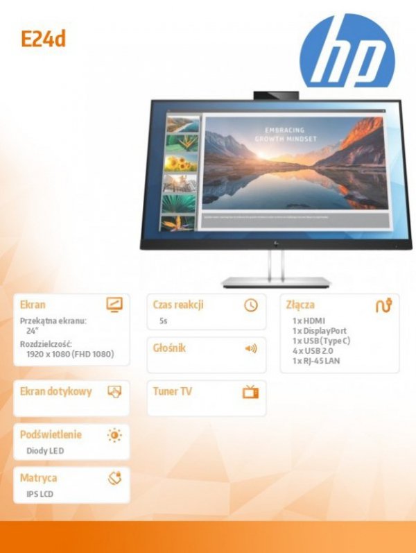 Monitor E24d G4 FHD USB-C Docking 6PA50A4