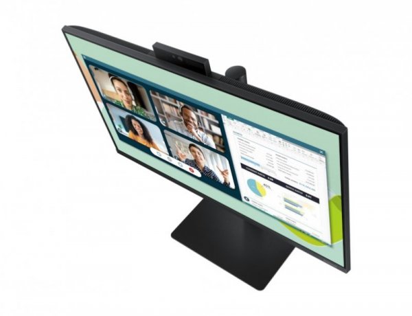 Monitor 24 cale LS24A400VEUXEN IPS 1920 x 1080 FHD 16:9 1xD-sub 1xHDMI 1xDP 3xUSB 3.0 HAS+PIVOT Webcam głośniki płaski 3 lata on