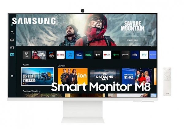 Monitor 32 cale SMART M8 VA 3840x2160 UHD 16:9 1xHDMI 1xUSB-C (65W) 2xUSB 2.0 4ms(GTG) WiFi/BT HAS+PIVOT Webcam głośniki płaski 