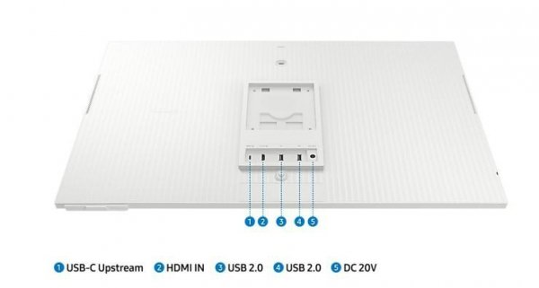 Monitor 27 cali SMART M8 VA 3840x2160 UHD 16:9 1xHDMI 1xUSB-C (65W) 2xUSB 2.0 4ms WiFi/BT HAS+PIVOT Webcam głośniki płaski biały