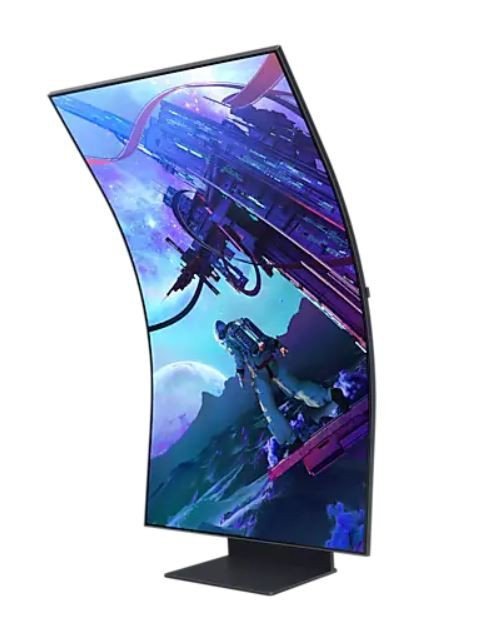 Monitor 55 cali LS55CG970NUXEN VA 3840x2160 UHD 16:9 4xHDMI/LAN(RJ45)/2xUSB2.0 1ms(GTG) WiFi/BT głośniki zakrzywiony HAS+PIV 165
