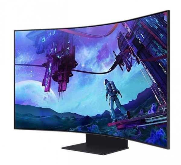Monitor 55 cali LS55CG970NUXEN VA 3840x2160 UHD 16:9 4xHDMI/LAN(RJ45)/2xUSB2.0 1ms(GTG) WiFi/BT głośniki zakrzywiony HAS+PIV 165